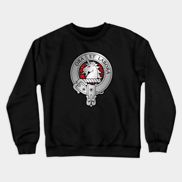 Clan Ramsay Crest & Tartan Crewneck Sweatshirt by Taylor'd Designs